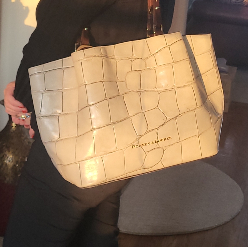 Dooney & Bourke Leather Croc-Embossed Tote
